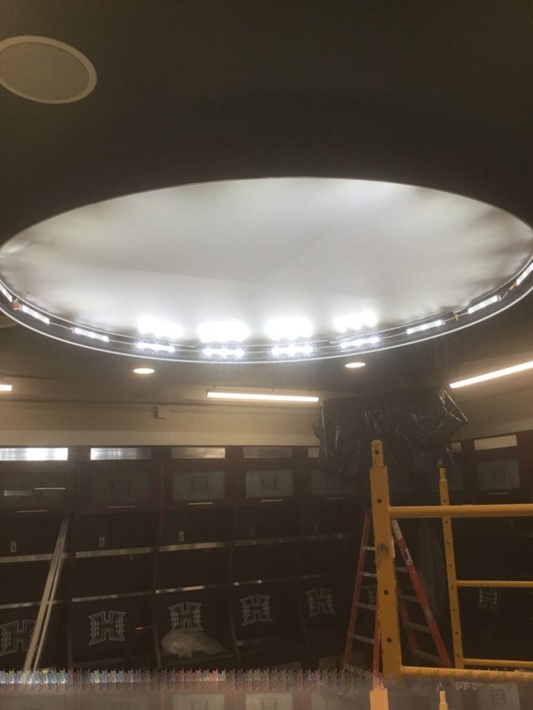 UH Les Murakami Locker Room Acoustical Ceiling
