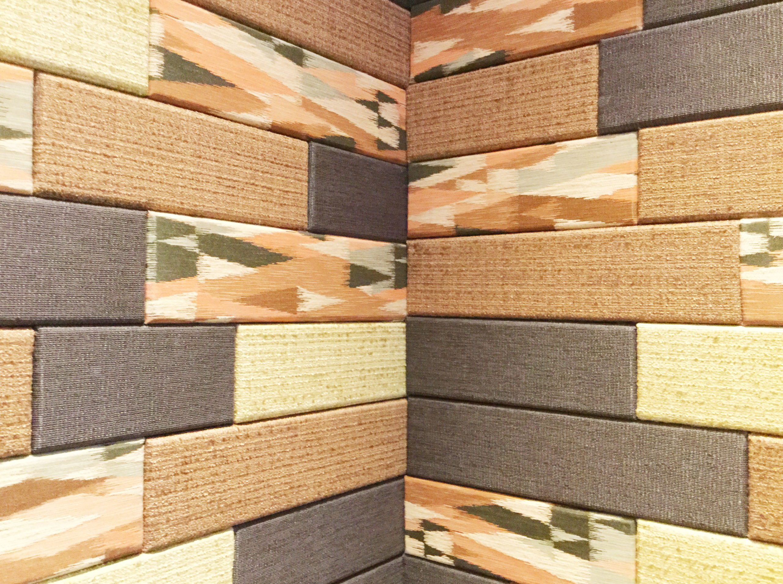 Acoustic stretch fabric panels on a wall for the statewide blog